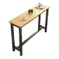 Modern Solid Wood Bistro Accent Dining Table Rectangle Bar Table in Natural Gloss Black Without Chairs Clearhalo 'Bar Furniture' 'Bar Tables' 'bar_tables' 'furn' 'furn_bar_tables' 'Furniture' 'furniture_bar_tables' 'Kitchen & Dining Furniture' 5061236
