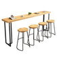 Modern Solid Wood Bistro Accent Dining Table Rectangle Bar Table in Natural Clearhalo 'Bar Furniture' 'Bar Tables' 'bar_tables' 'furn' 'furn_bar_tables' 'Furniture' 'furniture_bar_tables' 'Kitchen & Dining Furniture' 5061238