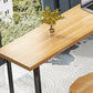 Modern Solid Wood Bistro Accent Dining Table Rectangle Bar Table in Natural Clearhalo 'Bar Furniture' 'Bar Tables' 'bar_tables' 'furn' 'furn_bar_tables' 'Furniture' 'furniture_bar_tables' 'Kitchen & Dining Furniture' 5061239