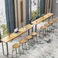 Modern Solid Wood Bistro Accent Dining Table Rectangle Bar Table in Natural Clearhalo 'Bar Furniture' 'Bar Tables' 'bar_tables' 'furn' 'furn_bar_tables' 'Furniture' 'furniture_bar_tables' 'Kitchen & Dining Furniture' 5061241