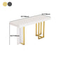 Marble Double pedestal Hall/Pub Table Contemporary Living Room Bistro Bar Height Table Clearhalo 'Bar Furniture' 'Bar Tables' 'bar_tables' 'furn' 'furn_bar_tables' 'Furniture' 'furniture_bar_tables' 'Kitchen & Dining Furniture' 5061265