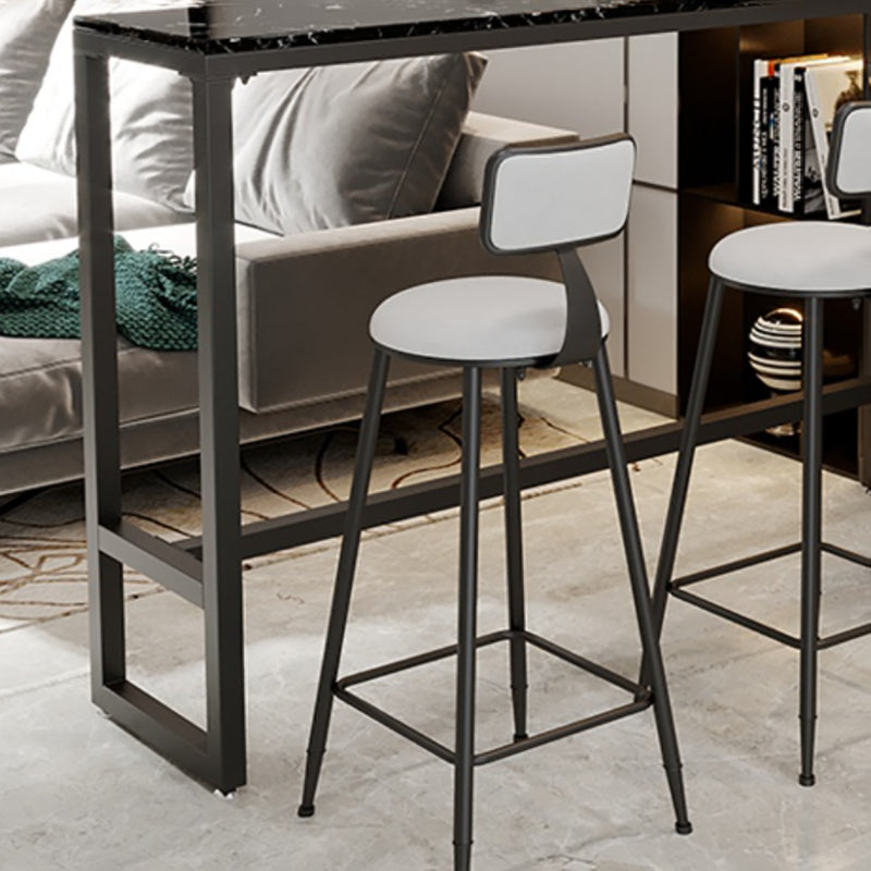Marble Indoor Counter-height Pub Table Rectangle Footrest Bar Dining Table Clearhalo 'Bar Furniture' 'Bar Tables' 'bar_tables' 'furn' 'furn_bar_tables' 'Furniture' 'furniture_bar_tables' 'Kitchen & Dining Furniture' 5061272