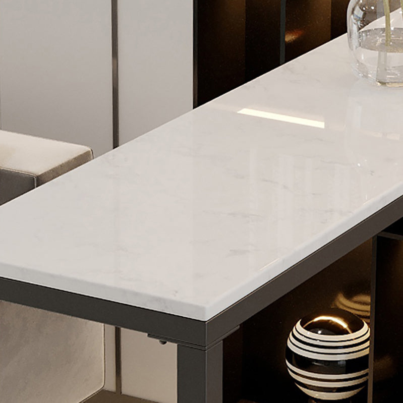Marble Indoor Counter-height Pub Table Rectangle Footrest Bar Dining Table Clearhalo 'Bar Furniture' 'Bar Tables' 'bar_tables' 'furn' 'furn_bar_tables' 'Furniture' 'furniture_bar_tables' 'Kitchen & Dining Furniture' 5061273
