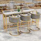 Rectangle Coffee Shop Patio Bar Table Footrest White and Gold Marble Counter Table Clearhalo 'Bar Furniture' 'Bar Tables' 'bar_tables' 'furn' 'furn_bar_tables' 'Furniture' 'furniture_bar_tables' 'Kitchen & Dining Furniture' 5061295