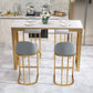 Living Room Counter Wine Table Rectangle Marble White Bar Height Pub Table 70.9"L x 15.7"W x 41.3"H Without Chairs Clearhalo 'Bar Furniture' 'Bar Tables' 'bar_tables' 'furn' 'furn_bar_tables' 'Furniture' 'furniture_bar_tables' 'Kitchen & Dining Furniture' 5061336