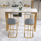 Living Room Counter Wine Table Rectangle Marble White Bar Height Pub Table Clearhalo 'Bar Furniture' 'Bar Tables' 'bar_tables' 'furn' 'furn_bar_tables' 'Furniture' 'furniture_bar_tables' 'Kitchen & Dining Furniture' 5061344