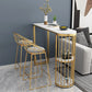 Indoor Metal Cocktail Bar Table Modern Double Pedestal Pub Height Dining Table Clearhalo 'Bar Furniture' 'Bar Tables' 'bar_tables' 'furn' 'furn_bar_tables' 'Furniture' 'furniture_bar_tables' 'Kitchen & Dining Furniture' 5061370