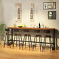 Industrial Natural Bistro Bar Desk Indoor Footrest Trestle Bistro Bar Table 86.6"L x 15.7"W x 41.3"H Without Chairs Clearhalo 'Bar Furniture' 'Bar Tables' 'bar_tables' 'furn' 'furn_bar_tables' 'Furniture' 'furniture_bar_tables' 'Kitchen & Dining Furniture' 5061375