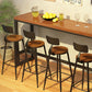 Industrial Natural Bistro Bar Desk Indoor Footrest Trestle Bistro Bar Table Clearhalo 'Bar Furniture' 'Bar Tables' 'bar_tables' 'furn' 'furn_bar_tables' 'Furniture' 'furniture_bar_tables' 'Kitchen & Dining Furniture' 5061380