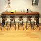 Industrial Natural Bistro Bar Desk Indoor Footrest Trestle Bistro Bar Table Clearhalo 'Bar Furniture' 'Bar Tables' 'bar_tables' 'furn' 'furn_bar_tables' 'Furniture' 'furniture_bar_tables' 'Kitchen & Dining Furniture' 5061383