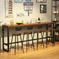 Industrial Natural Bistro Bar Desk Indoor Footrest Trestle Bistro Bar Table Clearhalo 'Bar Furniture' 'Bar Tables' 'bar_tables' 'furn' 'furn_bar_tables' 'Furniture' 'furniture_bar_tables' 'Kitchen & Dining Furniture' 5061384