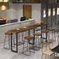 Modern Wood and Metal Bistro Accent Dining Table Sled Indoor Patio Bar Table 137.8"L x 23.6"W x 41.3"H Without Chairs Clearhalo 'Bar Furniture' 'Bar Tables' 'bar_tables' 'furn' 'furn_bar_tables' 'Furniture' 'furniture_bar_tables' 'Kitchen & Dining Furniture' 5061420