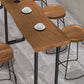 Modern Wood and Metal Bistro Accent Dining Table Sled Indoor Patio Bar Table Clearhalo 'Bar Furniture' 'Bar Tables' 'bar_tables' 'furn' 'furn_bar_tables' 'Furniture' 'furniture_bar_tables' 'Kitchen & Dining Furniture' 5061424