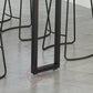 Modern Wood and Metal Bistro Accent Dining Table Sled Indoor Patio Bar Table Clearhalo 'Bar Furniture' 'Bar Tables' 'bar_tables' 'furn' 'furn_bar_tables' 'Furniture' 'furniture_bar_tables' 'Kitchen & Dining Furniture' 5061425