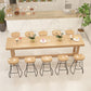 Dining Room Pine Wood Counter Table 42-inch Height Contemporary Bar Table 70.9"L x 17.7"W x 41.3"H Without Chairs Clearhalo 'Bar Furniture' 'Bar Tables' 'bar_tables' 'furn' 'furn_bar_tables' 'Furniture' 'furniture_bar_tables' 'Kitchen & Dining Furniture' 5061438