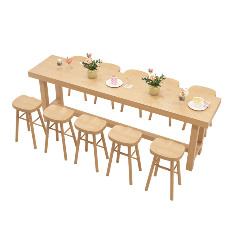 Dining Room Pine Wood Counter Table 42-inch Height Contemporary Bar Table Without Chairs Clearhalo 'Bar Furniture' 'Bar Tables' 'bar_tables' 'furn' 'furn_bar_tables' 'Furniture' 'furniture_bar_tables' 'Kitchen & Dining Furniture' 5061441