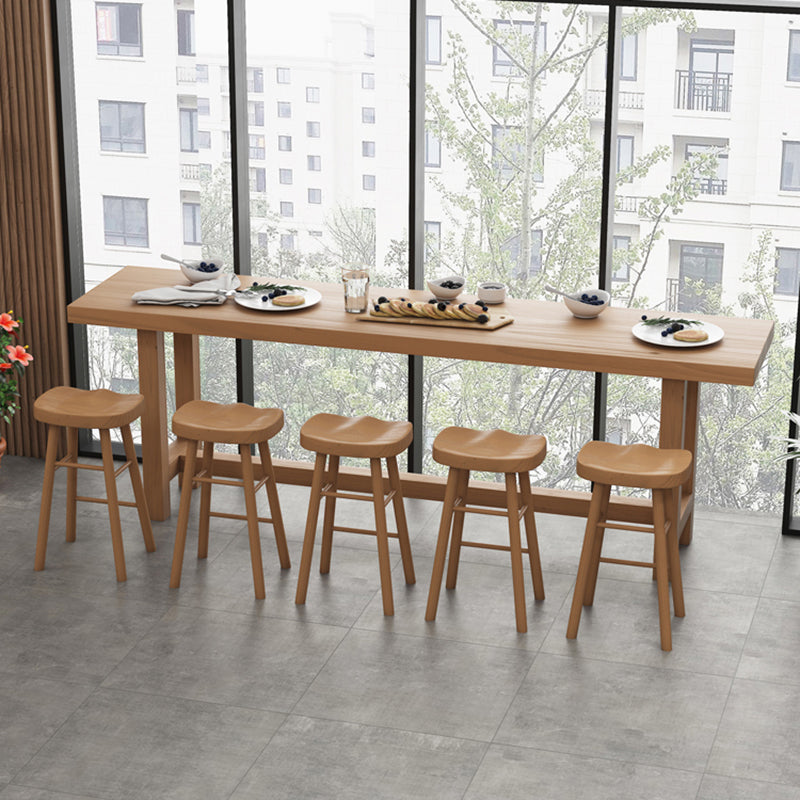 Dining Room Pine Wood Counter Table 42-inch Height Contemporary Bar Table Clearhalo 'Bar Furniture' 'Bar Tables' 'bar_tables' 'furn' 'furn_bar_tables' 'Furniture' 'furniture_bar_tables' 'Kitchen & Dining Furniture' 5061445