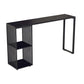 Living Room Modern Bar Table 42-inch Height Stone Top Bistro Table Black Storage Included Clearhalo 'Bar Furniture' 'Bar Tables' 'bar_tables' 'furn' 'furn_bar_tables' 'Furniture' 'furniture_bar_tables' 'Kitchen & Dining Furniture' 5061459