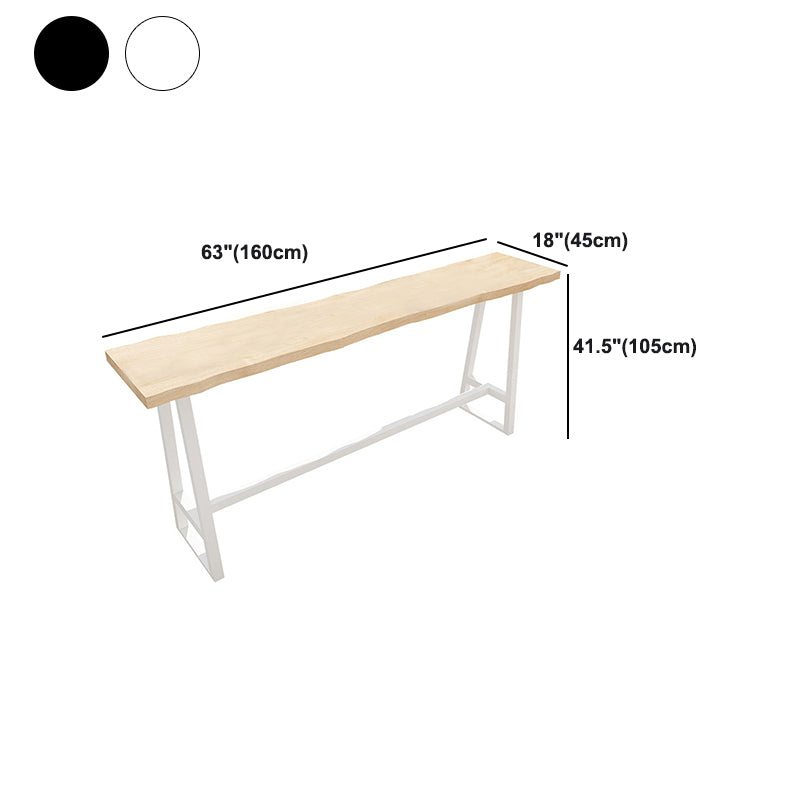 Wood Rectangle Top Counter Table 42-inch Height Contemporary Bar Table Clearhalo 'Bar Furniture' 'Bar Tables' 'bar_tables' 'furn' 'furn_bar_tables' 'Furniture' 'furniture_bar_tables' 'Kitchen & Dining Furniture' 5061488