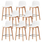 Modern Style Plastic Bar-stool Wooden Counter Bar Stool for Home White 8 Piece Set Counter Stool(26"H) Clearhalo 'Bar Furniture' 'Bar Stools' 'bar_stools' 'furn' 'furn_bar_stools' 'Furniture' 'furniture_bar_stools' 'Kitchen & Dining Furniture' 5061513