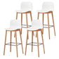 Modern Style Plastic Bar-stool Wooden Counter Bar Stool for Home White 4 Piece Set Bar Stool(30"H) Clearhalo 'Bar Furniture' 'Bar Stools' 'bar_stools' 'furn' 'furn_bar_stools' 'Furniture' 'furniture_bar_stools' 'Kitchen & Dining Furniture' 5061517