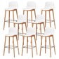 Modern Style Plastic Bar-stool Wooden Counter Bar Stool for Home White 8 Piece Set Bar Stool(30"H) Clearhalo 'Bar Furniture' 'Bar Stools' 'bar_stools' 'furn' 'furn_bar_stools' 'Furniture' 'furniture_bar_stools' 'Kitchen & Dining Furniture' 5061521