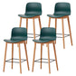 Modern Style Plastic Bar-stool Wooden Counter Bar Stool for Home Blackish Green 4 Piece Set Counter Stool(26"H) Clearhalo 'Bar Furniture' 'Bar Stools' 'bar_stools' 'furn' 'furn_bar_stools' 'Furniture' 'furniture_bar_stools' 'Kitchen & Dining Furniture' 5061535
