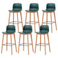 Modern Style Plastic Bar-stool Wooden Counter Bar Stool for Home Blackish Green 6 Piece Set Bar Stool(30"H) Clearhalo 'Bar Furniture' 'Bar Stools' 'bar_stools' 'furn' 'furn_bar_stools' 'Furniture' 'furniture_bar_stools' 'Kitchen & Dining Furniture' 5061540