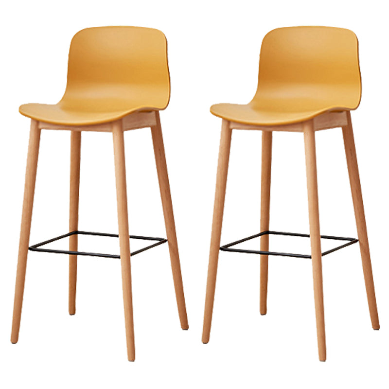 Modern Style Plastic Bar-stool Wooden Counter Bar Stool for Home Ginger 2 Piece Set Bar Stool(30"H) Clearhalo 'Bar Furniture' 'Bar Stools' 'bar_stools' 'furn' 'furn_bar_stools' 'Furniture' 'furniture_bar_stools' 'Kitchen & Dining Furniture' 5061546