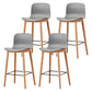 Modern Style Plastic Bar-stool Wooden Counter Bar Stool for Home Light Gray 4 Piece Set Counter Stool(26"H) Clearhalo 'Bar Furniture' 'Bar Stools' 'bar_stools' 'furn' 'furn_bar_stools' 'Furniture' 'furniture_bar_stools' 'Kitchen & Dining Furniture' 5061551