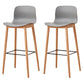Modern Style Plastic Bar-stool Wooden Counter Bar Stool for Home Light Gray 2 Piece Set Bar Stool(30"H) Clearhalo 'Bar Furniture' 'Bar Stools' 'bar_stools' 'furn' 'furn_bar_stools' 'Furniture' 'furniture_bar_stools' 'Kitchen & Dining Furniture' 5061554