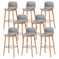 Modern Style Plastic Bar-stool Wooden Counter Bar Stool for Home Light Gray 8 Piece Set Bar Stool(30"H) Clearhalo 'Bar Furniture' 'Bar Stools' 'bar_stools' 'furn' 'furn_bar_stools' 'Furniture' 'furniture_bar_stools' 'Kitchen & Dining Furniture' 5061557