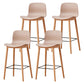 Modern Style Plastic Bar-stool Wooden Counter Bar Stool for Home Khaki 4 Piece Set Counter Stool(26"H) Clearhalo 'Bar Furniture' 'Bar Stools' 'bar_stools' 'furn' 'furn_bar_stools' 'Furniture' 'furniture_bar_stools' 'Kitchen & Dining Furniture' 5061559