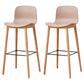 Modern Style Plastic Bar-stool Wooden Counter Bar Stool for Home Khaki 2 Piece Set Bar Stool(30"H) Clearhalo 'Bar Furniture' 'Bar Stools' 'bar_stools' 'furn' 'furn_bar_stools' 'Furniture' 'furniture_bar_stools' 'Kitchen & Dining Furniture' 5061562