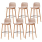 Modern Style Plastic Bar-stool Wooden Counter Bar Stool for Home Khaki 6 Piece Set Bar Stool(30"H) Clearhalo 'Bar Furniture' 'Bar Stools' 'bar_stools' 'furn' 'furn_bar_stools' 'Furniture' 'furniture_bar_stools' 'Kitchen & Dining Furniture' 5061564