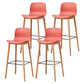 Modern Style Plastic Bar-stool Wooden Counter Bar Stool for Home Orange 4 Piece Set Bar Stool(30"H) Clearhalo 'Bar Furniture' 'Bar Stools' 'bar_stools' 'furn' 'furn_bar_stools' 'Furniture' 'furniture_bar_stools' 'Kitchen & Dining Furniture' 5061571