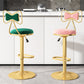 Glam Rotatable Backrest Counter Stool Steel Kitchen Bar Stool with Cushion and Pedal Clearhalo 'Bar Furniture' 'Bar Stools' 'bar_stools' 'furn' 'furn_bar_stools' 'Furniture' 'furniture_bar_stools' 'Kitchen & Dining Furniture' 5061600