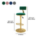 Glam Rotatable Backrest Counter Stool Steel Kitchen Bar Stool with Cushion and Pedal Clearhalo 'Bar Furniture' 'Bar Stools' 'bar_stools' 'furn' 'furn_bar_stools' 'Furniture' 'furniture_bar_stools' 'Kitchen & Dining Furniture' 5061683
