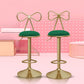 Glam Liftable Backrest Counter Stool Iron Kitchen Bar Stool with Velvet Cushion and Pedal Clearhalo 'Bar Furniture' 'Bar Stools' 'bar_stools' 'furn' 'furn_bar_stools' 'Furniture' 'furniture_bar_stools' 'Kitchen & Dining Furniture' 5061729