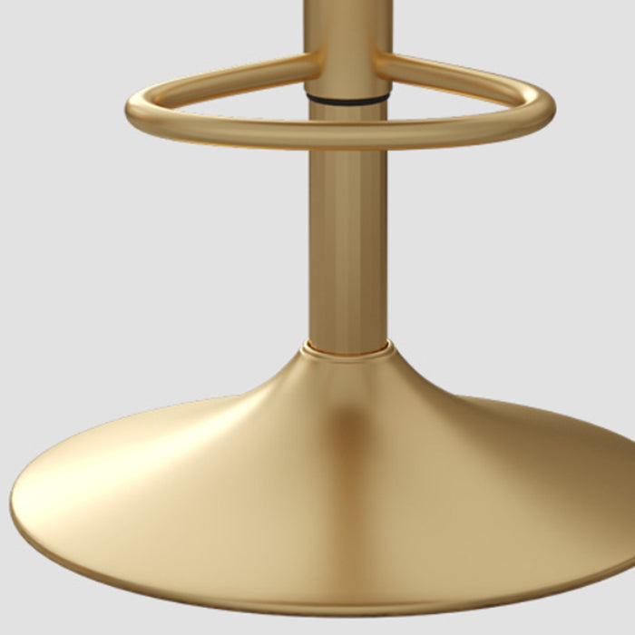 Glam Liftable Backrest Counter Stool Iron Kitchen Bar Stool with Velvet Cushion and Pedal Clearhalo 'Bar Furniture' 'Bar Stools' 'bar_stools' 'furn' 'furn_bar_stools' 'Furniture' 'furniture_bar_stools' 'Kitchen & Dining Furniture' 5061736