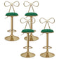 Glam Liftable Backrest Counter Stool Iron Kitchen Bar Stool with Velvet Cushion and Pedal Green 4 Piece Set Clearhalo 'Bar Furniture' 'Bar Stools' 'bar_stools' 'furn' 'furn_bar_stools' 'Furniture' 'furniture_bar_stools' 'Kitchen & Dining Furniture' 5061743