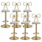 Glam Liftable Backrest Counter Stool Iron Kitchen Bar Stool with Velvet Cushion and Pedal Light Gray 6 Piece Set Clearhalo 'Bar Furniture' 'Bar Stools' 'bar_stools' 'furn' 'furn_bar_stools' 'Furniture' 'furniture_bar_stools' 'Kitchen & Dining Furniture' 5061766