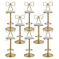 Glam Liftable Backrest Counter Stool Iron Kitchen Bar Stool with Velvet Cushion and Pedal Light Gray 8 Piece Set Clearhalo 'Bar Furniture' 'Bar Stools' 'bar_stools' 'furn' 'furn_bar_stools' 'Furniture' 'furniture_bar_stools' 'Kitchen & Dining Furniture' 5061767