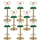 Glam Liftable Backrest Counter Stool Iron Kitchen Bar Stool with Velvet Cushion and Pedal Light Green 8 Piece Set Clearhalo 'Bar Furniture' 'Bar Stools' 'bar_stools' 'furn' 'furn_bar_stools' 'Furniture' 'furniture_bar_stools' 'Kitchen & Dining Furniture' 5061771