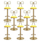 Glam Liftable Backrest Counter Stool Iron Kitchen Bar Stool with Velvet Cushion and Pedal Light Yellow 8 Piece Set Clearhalo 'Bar Furniture' 'Bar Stools' 'bar_stools' 'furn' 'furn_bar_stools' 'Furniture' 'furniture_bar_stools' 'Kitchen & Dining Furniture' 5061783
