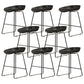 Modern Armless Backrest Counter Stool Iron Cafe Bar Stool with Pedal and Acrylic Seat Black 8 Piece Set Short Stool(18"H) Clearhalo 'Bar Furniture' 'Bar Stools' 'bar_stools' 'furn' 'furn_bar_stools' 'Furniture' 'furniture_bar_stools' 'Kitchen & Dining Furniture' 5061856