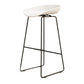 Modern Armless Backrest Counter Stool Iron Cafe Bar Stool with Pedal and Acrylic Seat Clearhalo 'Bar Furniture' 'Bar Stools' 'bar_stools' 'furn' 'furn_bar_stools' 'Furniture' 'furniture_bar_stools' 'Kitchen & Dining Furniture' 5061857