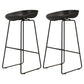 Modern Armless Backrest Counter Stool Iron Cafe Bar Stool with Pedal and Acrylic Seat Black 2 Piece Set Bar Stool(30"H) Clearhalo 'Bar Furniture' 'Bar Stools' 'bar_stools' 'furn' 'furn_bar_stools' 'Furniture' 'furniture_bar_stools' 'Kitchen & Dining Furniture' 5061864