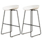 Modern Armless Backrest Counter Stool Iron Cafe Bar Stool with Pedal and Acrylic Seat White 2 Piece Set Bar Stool(30"H) Clearhalo 'Bar Furniture' 'Bar Stools' 'bar_stools' 'furn' 'furn_bar_stools' 'Furniture' 'furniture_bar_stools' 'Kitchen & Dining Furniture' 5061876