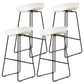 Modern Armless Backrest Counter Stool Iron Cafe Bar Stool with Pedal and Acrylic Seat White 4 Piece Set Bar Stool(30"H) Clearhalo 'Bar Furniture' 'Bar Stools' 'bar_stools' 'furn' 'furn_bar_stools' 'Furniture' 'furniture_bar_stools' 'Kitchen & Dining Furniture' 5061877